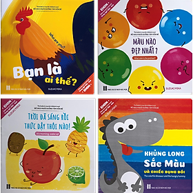 EHON Nhật Bản Song Ngữ 4 Cuốn Bạn Là Ai Thế - Trời Sáng Rồi Thức Dậy Thôi Nào - Khủng Long Sắc Màu - Màu Nào Đẹp Nhất - Kỹ Năng Tuyệt Vời Nuôi Dưỡng Tâm Hồn Trẻ