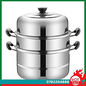 Nồi Hấp Inox 3 Tầng 30Cm Siêu Bên Tiện Lợi - CH Hương Thị Miễn Phí Vận Chuyển