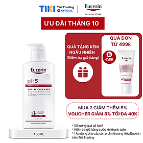 Sữa rửa mặt không gây kích ứng cho da nhạy cảm Eucerin pH5 Facial Cleanser 400ml