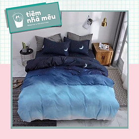 Bộ Chăn Ga Gối Cotton 3Dm6/m8/2m-Tiệm Nhà MêuSet 4 Món 2 Vỏ gối ,drap , vỏ chăn Họa Tiết Màn Đêm Tuyệt Đẹp Mềm Mịn
