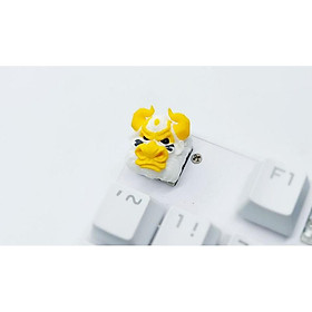 Mua Keycap bò Bull Clone tone trắng vàng trang trí bàn phím cơ gaming