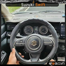 Bọc vô lăng volang xe Suzuki Swift Lót CaoSu Non Cao Cấp Chống Trượt Tay