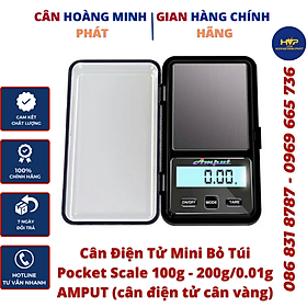 Cân Điện Tử Mini Bỏ Túi Pocket Scale 100g-200g/0.01g AMPUT (cân điện tử cân vàng-cân kỹ thuật) [ CÂN HOÀNG MINH PHÁT