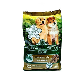 [COMBO 5 GÓI] THỨC ĂN HẠT CHO CHÓ CON VỊ SỮA CLASSIC PET PUPPY GÓI 400G