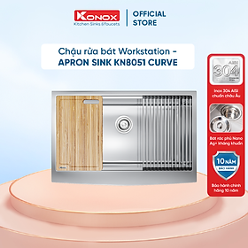 Mua Chậu rửa bát inox 1 hố KONOX Workstation Sink – Apron Sink KN8051AS Curve