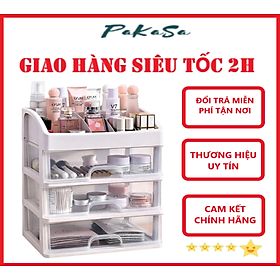 Mua Kệ Đựng Mỹ Phẩm   Đồ Trang Điểm Trong Suốt 4 Tầng 9 Ngăn   Có Ngăn Kéo Bền Đẹp - Hàng Chính Hãng