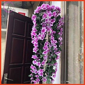 Giỏ Hoa Treo Tường Chậu Hoa Giả Dài 80cm Trang Trí Ban Công Lối Đi Tuyệt Đẹp Cắm Sẵn Y Hình