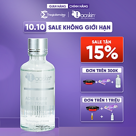 Nước cân bằng da Toner Laaskin hỗ trợ dưỡng ẩm da, giảm mịn, dưỡng trắng và se khít lỗ chân lông Acne & Oily Skin Toner 50ml