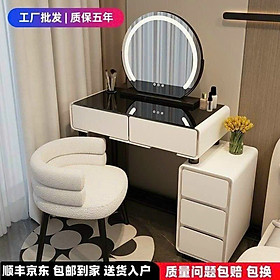 Mua Bàn trang điểm nhập khẩu kèm ghế  gương đèn led _ Mã BY12