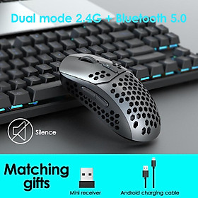 Hình ảnh Silent Mouse Chuột Không Dây Bluetooth 5.0 Không Dây 2.4GHz 1600DP Quang USB Cho Video Game Laptop Và Máy Tính - one