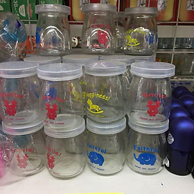 Mua Combo 10 lọ sữa chua thủy tinh có nắp đậy  hũ thủy tinh làm sữa chua (Loại 1)