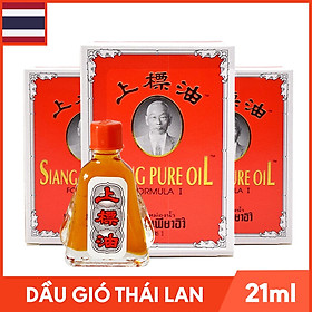 Bộ 3 Chai Dầu Gió Thái Lan Hình Ông Già Siang Pure Oil - Chai 7ml