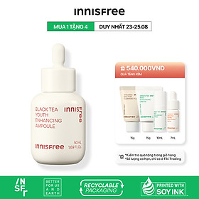 Tinh chất phục hồi da và chống lão hóa trà đen innisfree Black Tea Youth Ampoule 50 mL (New 2023)
