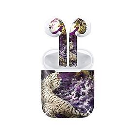 Mua Miếng dán skin chống bẩn cho tai nghe AirPods in hình rồng và hổ - dra046 (bản không dây 1 và 2)