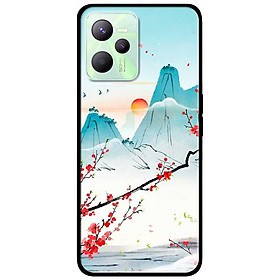 Ốp lưng dành cho Realme C35 - Realme Narzo 50A Prime mẫu Núi Hoa Đỏ