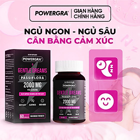 Viên uống cải thiện tình trạng mất ngủ và ngủ kém Powergra Gentle Dreams - Hộp 60 viên