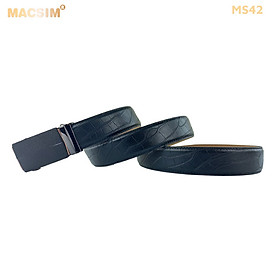 Thắt lưng nam da thật cao cấp nhãn hiệu Macsim MS42 - 105cm