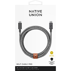 Dây Cáp Native Union BELT CABLE PRO USB-C TO USB-C 2.4m - Hàng chính hãng