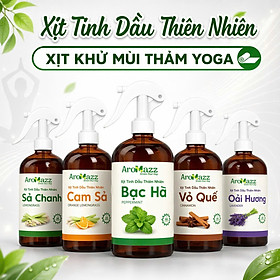 Xịt Khử Mùi Tức Thì Thảm Yoga, Dụng Cụ Thể Thao Từ Tinh Dầu Thiên Nhiên AroMazz, Khử Mùi Làm Thơm Thảm Yoga Thư Giãn Chai Lớn 300ml