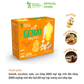 [QUÀ TẶNG] Kẹo Genat Gừng Plus - Isomalt sugar (Hộp 20 viên) - Giao 2H HCM