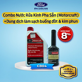 [COMBO GIÁ HỜI] Nước Rửa Kính Ô tô Pha Sẵn (Motorcraft) + Dung dịch làm sạch buồng đốt & kim phun | Chính hãng