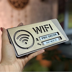 BẢNG WIFI. Gỗ MDF phủ melamine 2 màu tương phản. PMV-BWF002