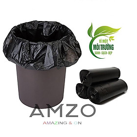 Mua 3 cuộn (1kg) túi đựng rác đen  bao rác tự phân hủy sinh học AMZO