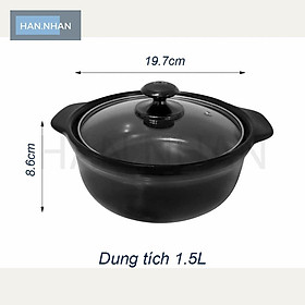 Mua Nồi đất kho cá thịt PHƯƠNG ĐÔNG Loại 1 Size 1.5L 2L 3L (ko bếp từ ) nấu mì cay kho quẹt kiểu hàn quốc