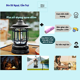 Mua Đèn cắm trại măng xông  phong cách cổ điển  dùng pin 18650 sạc usb tích điện 12000mAh
