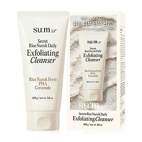 Sữa Rửa Mặt Tẩy Da Chết Chiết Xuất Từ Gạo Sum37 Secret Rice Nuruk Daily Exfoliating Cleanser 160g