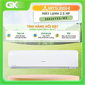 Mua Máy lạnh Mitsubishi Heavy Inverter 2.5 HP SRK24YXS-W5 - Hàng chính hãng - Chỉ giao HCM