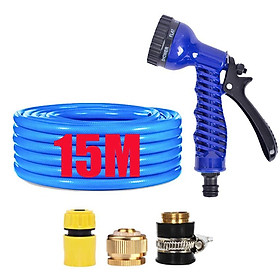 Mua Bộ dây và vòi xịt tăng áp lực nước rửa xe  tưới cây 15m (cút nhựa nối đồng nhựa) 206843