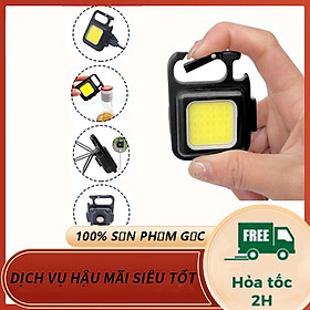 Mua Đèn led mini COB 800 Lumens - Đèn pin siêu sáng có móc khóa đa năng chống nước  sạc hàng loại 1 nhé