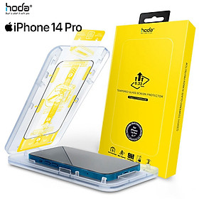 Dán Cường Lực dành cho iPhone 15 Pro Max/15 Pro/15 Plus/15/14 Pro/14 Pro Max/13/13 Pro/13 Mini/13 Pro Max HODA 2.5D Full Kèm Khung Dán - Hàng Nhập Khẩu