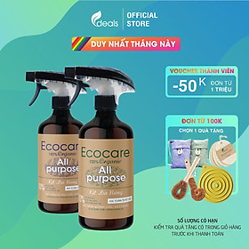 Xịt Chùi Rửa Đa Năng Bồ Hòn Hữu Cơ ECOCARE 500ml - Diệt khẩn, khử mùi, hiệu quả mọi chất liệu