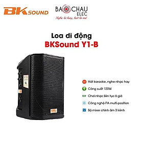 Loa Di Động BKsound Y1-B | Công Suất 120W - Hát Karaoke, Nghe Nhạc, Picnic - Pin 6 Giờ _ Hàng Chính hãng