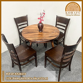 Mua Mặt Bàn Tròn Gỗ Me Tây KOHAFU Đường Kính 80cm - HÀNG Y HÌNH