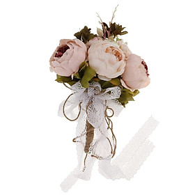 Wedding Bouquet Artificial Peony Bridal Holding Flowers