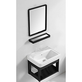 Combo 4 Món Tủ Chậu Lavabo Gương Kệ Gương Thông Minh Gọn Gàng Cho Phòng Tắm Thêm Sang