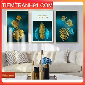 Tranh treo tường - Bộ 3 bức canvas tổng hợp 120 , tranh canvas giá rẻ