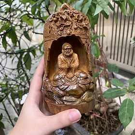 Mua Tượng Đạt Ma Ngồi Chuông Xông Trầm Gỗ Bách Xanh