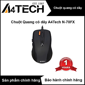 Chuột quang cho máy tính có dây A4Tech N-70FX - Hàng Chính Hãng