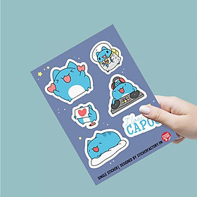 I Love CAPOO - Single Sticker hình dán lẻ Siêu Mèo Capoo
