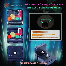 Máy Đồng Hồ Treo Tường KIM TRÔI Cao Cấp TEKKEN + Bộ Kim Dạ Quang + Pin