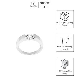 Nhẫn Đôi Danny Jewelry Đính Đá CZ Bạc 925 Xi Rhodium/xi Vàng 18k/xi Vàng hồng N0075