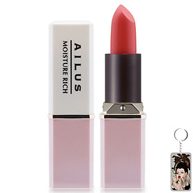 Hình ảnh Son thỏi mềm môi Naris Ailus Smooth Lipstick Moisture Rich Nhật Bản 3.7g (#366 Peach Pink) + Móc khóa