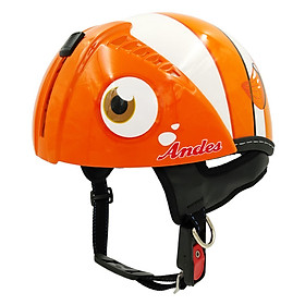 Mũ Bảo Hiểm Trẻ Em Andes 1/2 Đầu Kính Giấu 3S181S Tem Bóng W324