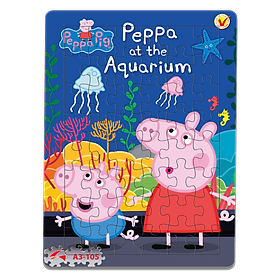 Xếp hình Tia Sáng Peppa Pig - Aquarium 48 Mảnh Ghép - Tặng kèm câu đố mặt