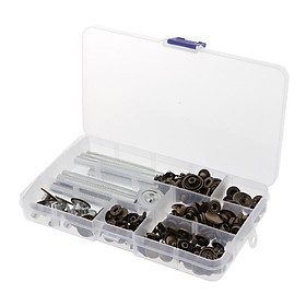 160 Sets Metal Snap Buttons with Punch Set Tool for Leather Crafts
