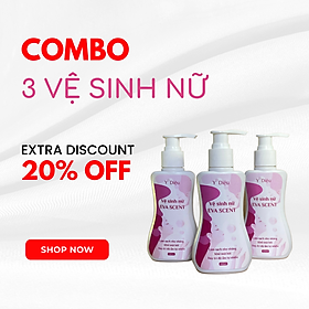 Combo 3 Dung dịch Vệ Sinh Nữ Eva Scent - Làm sạch - Khử mùi hôi